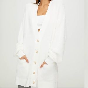 Aritzia Sunday Best Kitten Cardigan - White (XS)